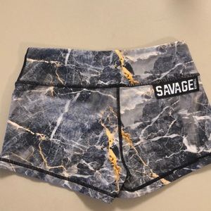 Savage barbell booty shorts - size small